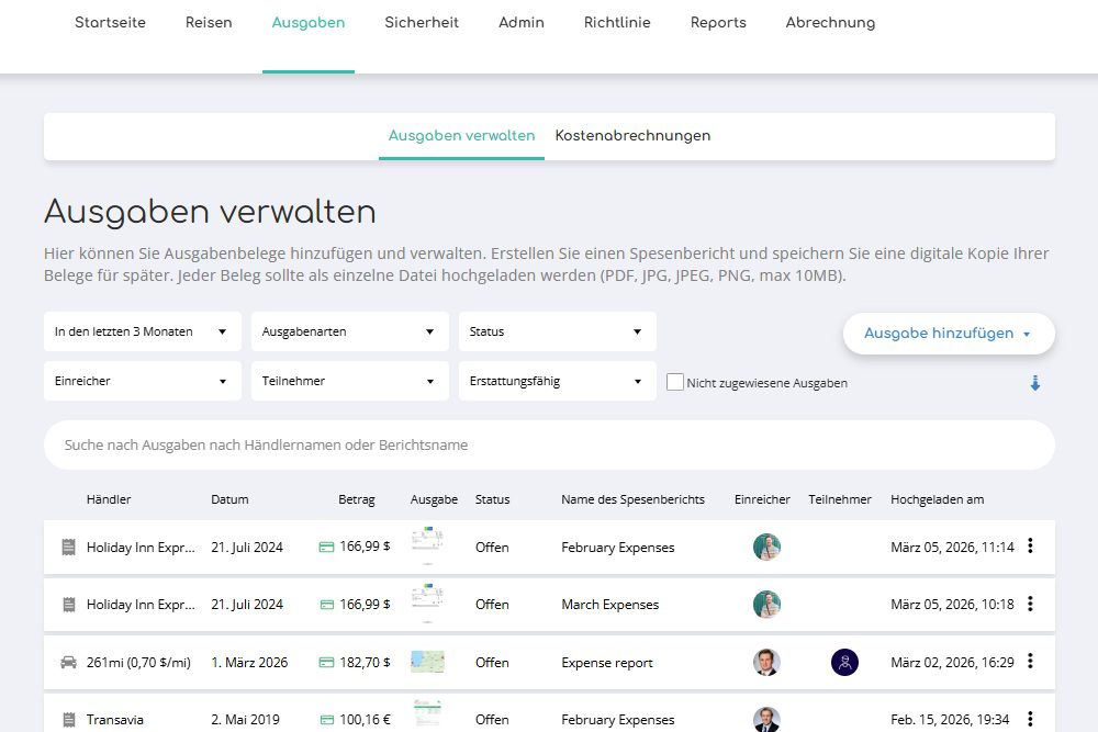 automatisierte Rechnungsbearbeitung factuur uploaden in het platform voor onkostenbeheer