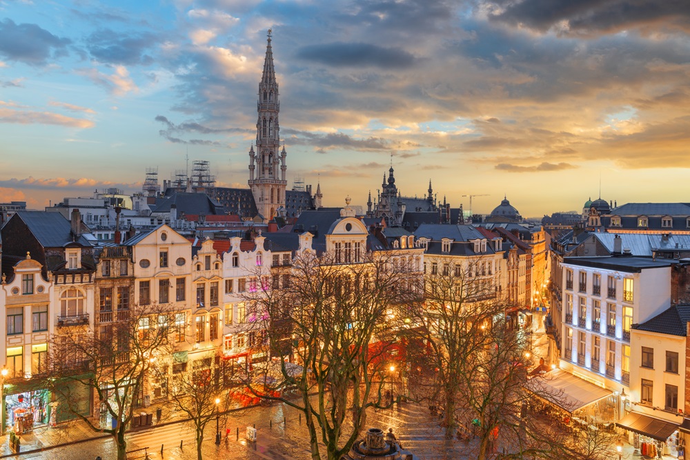 De skyline van Brussel
