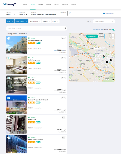 Easy hotel booking with online business travel agency