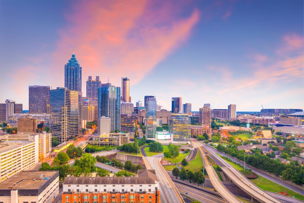 Skyline of Atlanta business travel destinations Atlanta