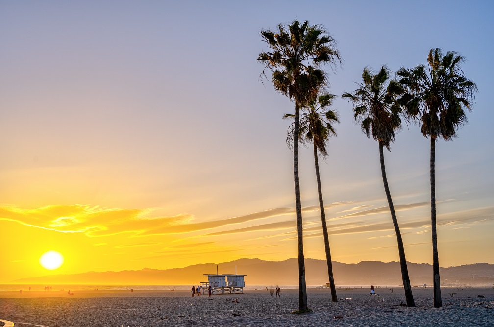 venice beach sunset