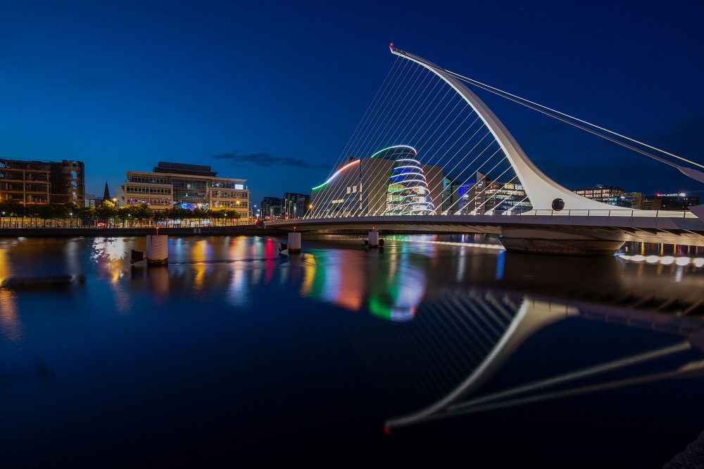Samuel Beckett bridge in Dublin Ireland